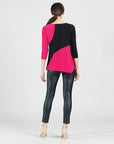 Color Block Angle Flow Tunic - Hot Pink - Final Sale!